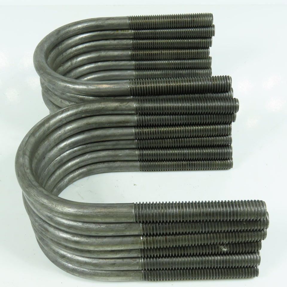 3-5/8" ID Black Steel U Bolt 1/2"- 13 Thread 5-7/8" Ht. Lot of 13