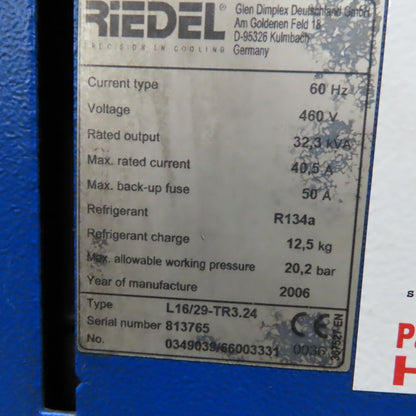 Riedel L16/29-TR3.24 Trumpf Laser Water Cooling Unit 460V 3Ph 60Hz Tested