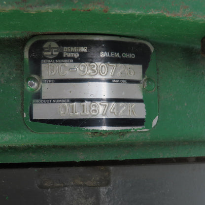 Deming 7-1/2HP 10" End Suction Centrifugal Pump 230/460V 3PH 2" x 1-1/2" NPT