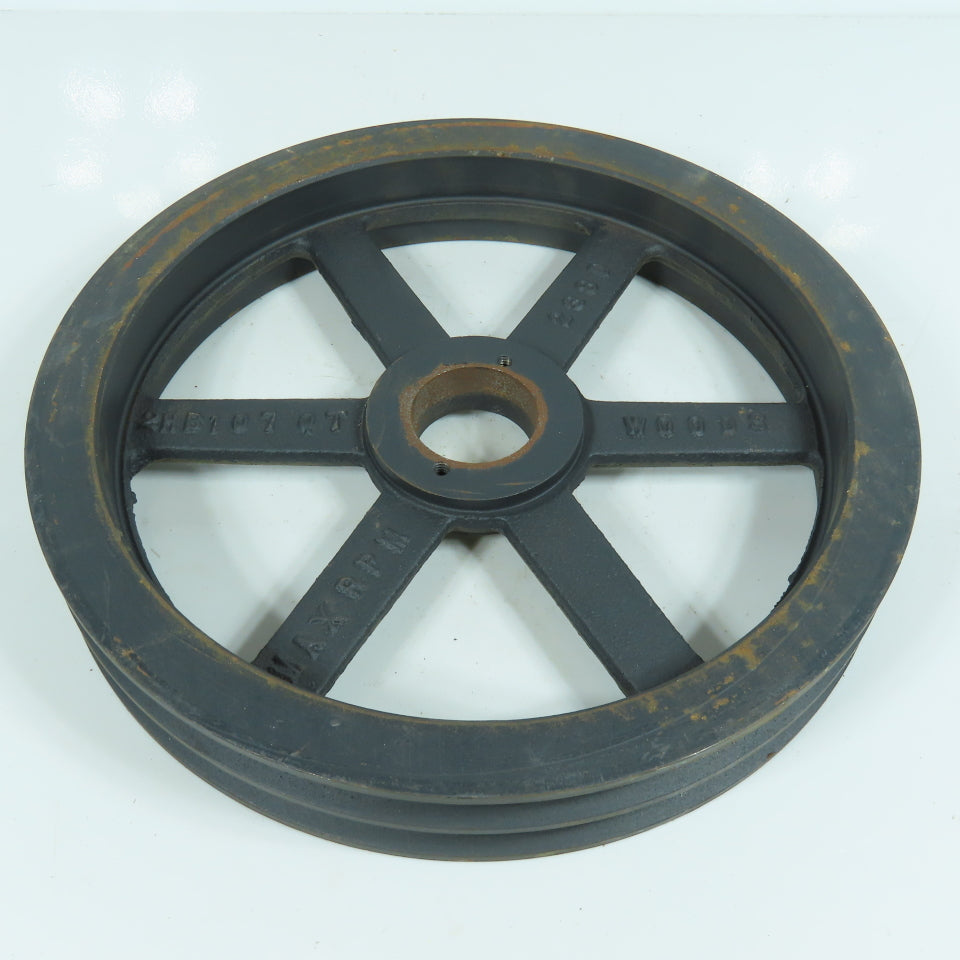 TB Woods 2HB107QT V Belt Pulley Sheave 2 Groove 10-3/4" OD 1-3/4" Wide