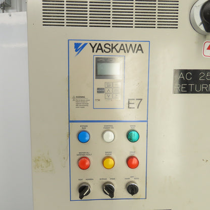 Yaskawa E7BVB021XWU E7 AC Drive W/Bypass 480V 3PH Input 0-480V Output 21.0 Amps