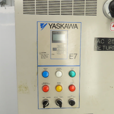 Yaskawa E7BVB021XWU E7 AC Drive W/Bypass 480V 3PH Input 0-480V Output 21.0 Amps