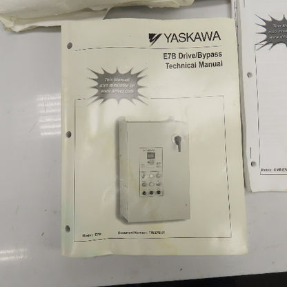 Yaskawa E7BVB021XWU E7 AC Drive W/Bypass 480V 3PH Input 0-480V Output 21.0 Amps