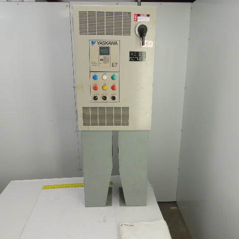 Yaskawa E7BVB021XWU E7 AC Drive W/Bypass 480V 3PH Input 0-480V Output 21.0 Amps