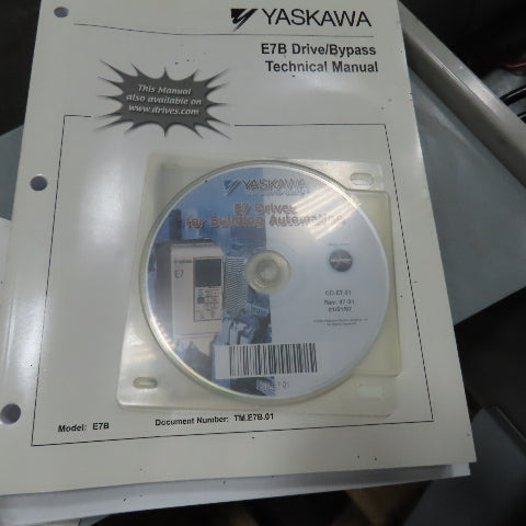 Yaskawa E7 AC Drive W/Bypass 480V 3PH Input 0-480V Output 96.0 Amps