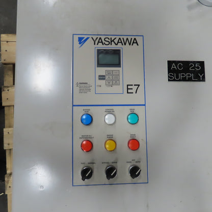 Yaskawa E7 AC Drive W/Bypass 480V 3PH Input 0-480V Output 96.0 Amps