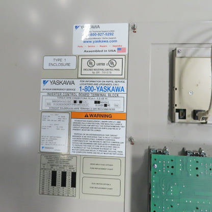 Yaskawa E7 AC Drive W/Bypass 480V 3PH Input 0-480V Output 96.0 Amps