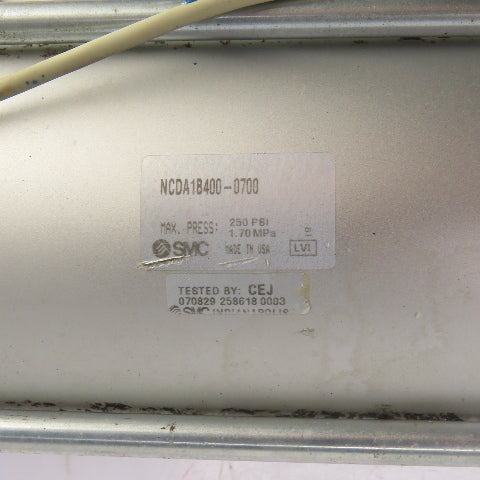SMC NCDA1B400-0700 Double Acting Pneumatic Cylinder 4" Bore 7" Stroke 1" Rod