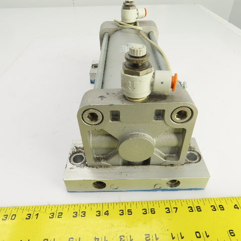 SMC NCDA1B400-0700 Double Acting Pneumatic Cylinder 4" Bore 7" Stroke 1" Rod
