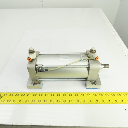 SMC NCDA1B400-0700 Double Acting Pneumatic Cylinder 4" Bore 7" Stroke 1" Rod