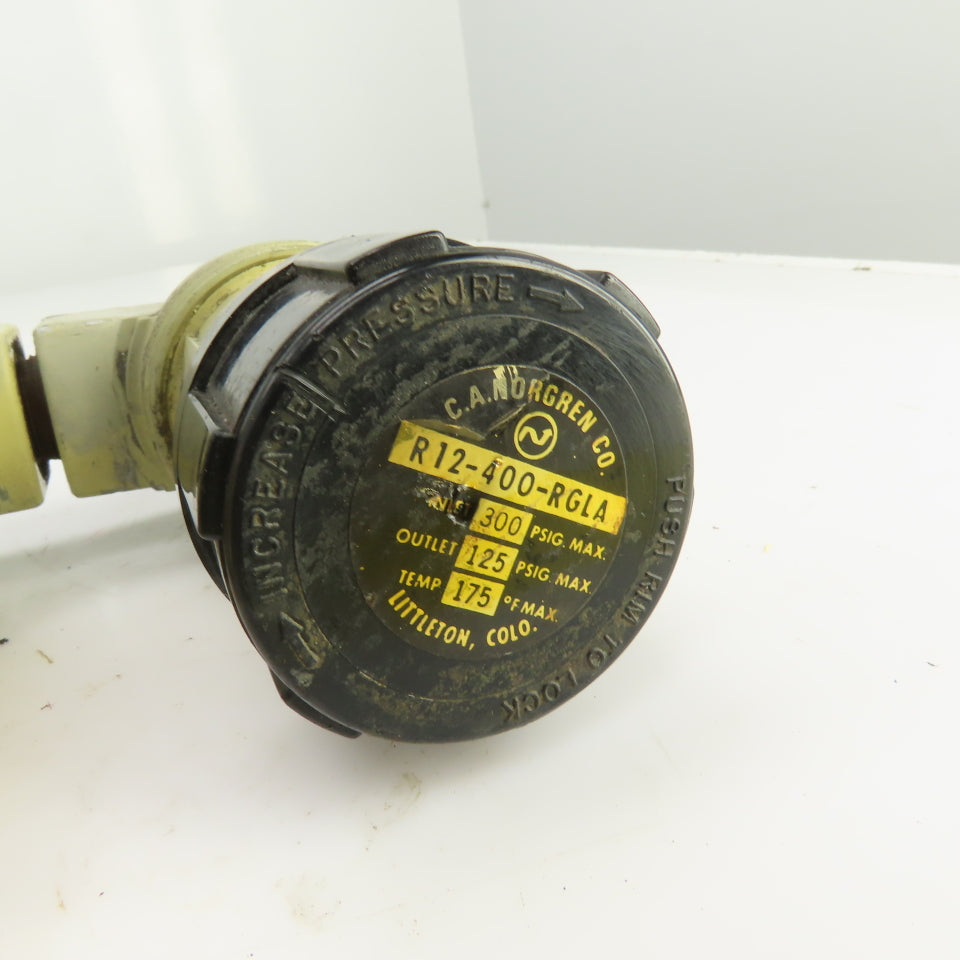 Norgren R12-400-RGLA F12-400-M3 Pneumatic Air Regulator Filter 150PSIG 1/2"NPT