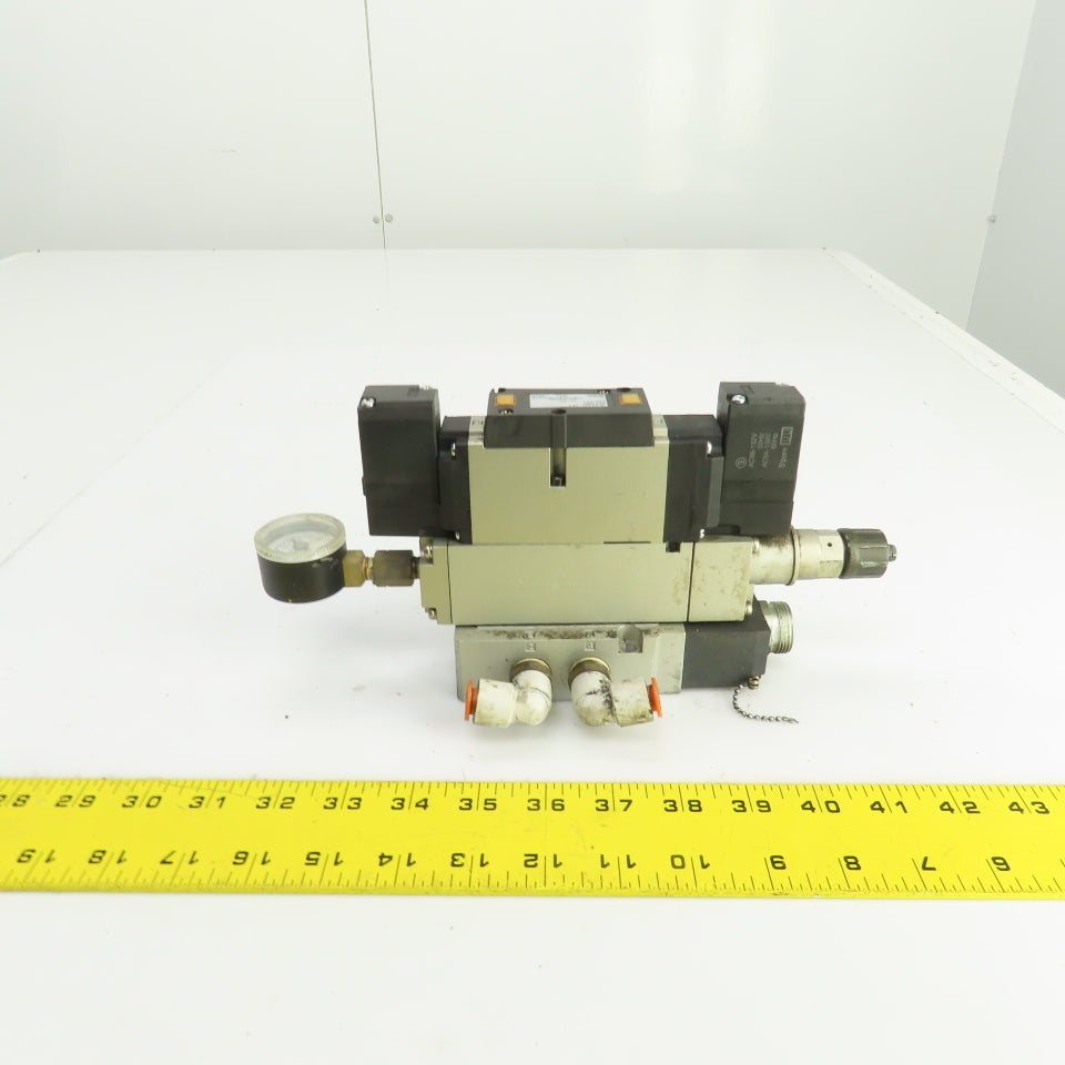 SMC VFS3400-3FZ 4/5 Way Pneumatic Air Solenoid Valve 94-138V 0.1-1.0MPa 3/8" NPT