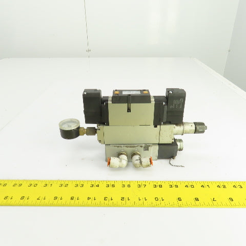 SMC VFS3400-3FZ 4/5 Way Pneumatic Air Solenoid Valve 94-138V 0.1-1.0MPa 3/8" NPT