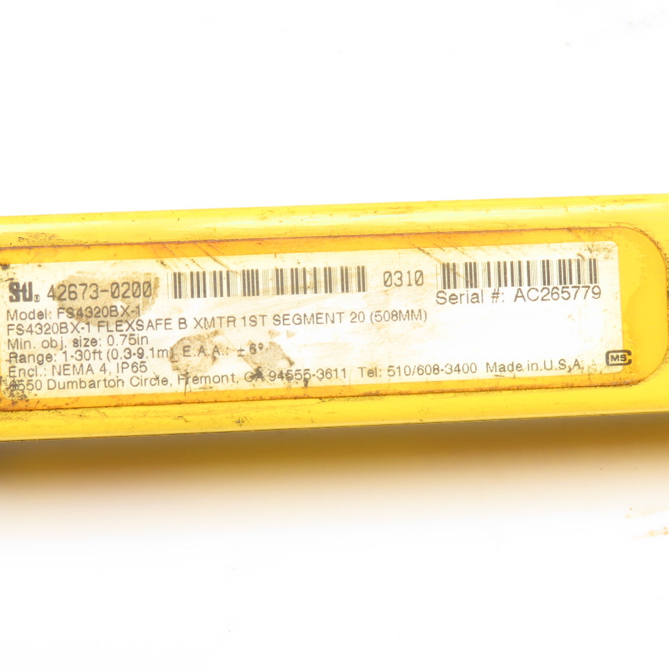 STI FS4320BX-1 FlexSafe 20" Safety Light Curtain Transmitter