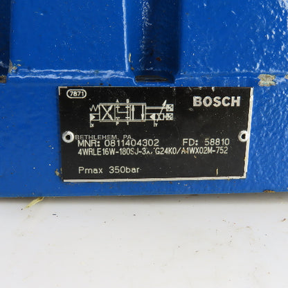 Bosch 0811404302 0 811 404 607 4/3 Hydraulic Directional Control Valve 315 Bar