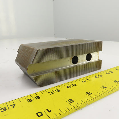Abbott KTT10S3 1.5mm X 60° Serrated Soft Lathe Jaws For 10" Chuck 2"Wx3"Hx5.5" L