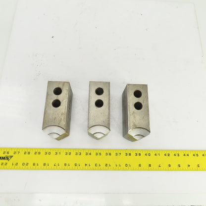 Abbott KTT10S3 1.5mm X 60° Serrated Soft Lathe Jaws For 10" Chuck 2"Wx3"Hx5.5" L