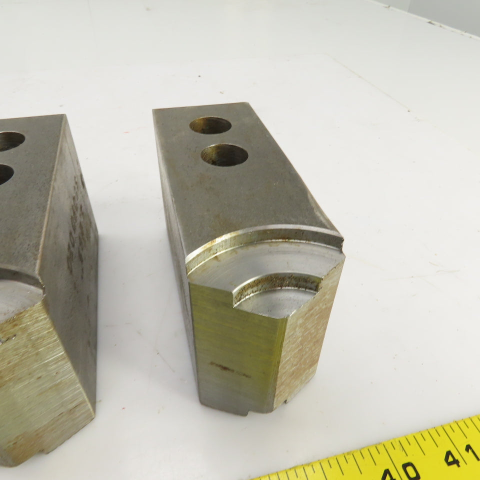 Abbott KTT10S3 1.5mm X 60° Serrated Soft Lathe Jaws For 10" Chuck 2"Wx3"Hx5.5" L