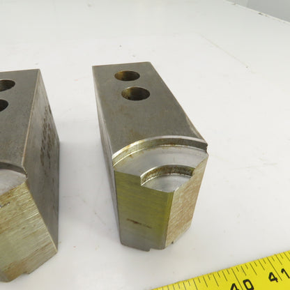 Abbott KTT10S3 1.5mm X 60° Serrated Soft Lathe Jaws For 10" Chuck 2"Wx3"Hx5.5" L