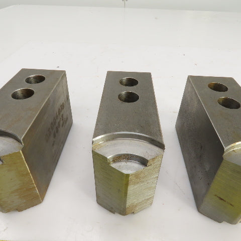 Abbott KTT10S3 1.5mm X 60° Serrated Soft Lathe Jaws For 10" Chuck 2"Wx3"Hx5.5" L