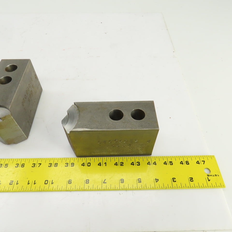 Abbott KTT10S3 1.5mm X 60° Serrated Soft Lathe Jaws For 10" Chuck 2"Wx3"Hx5.5" L