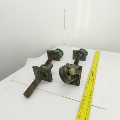 Fairbanks 4" Heavy Duty Threaded Stud Ball Bearing Casters 11-1/2"L W/Stud Lot/4