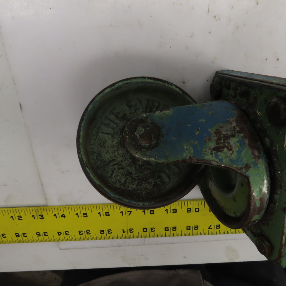 Fairbanks 4" Heavy Duty Threaded Stud Ball Bearing Casters 11-1/2"L W/Stud Lot/4