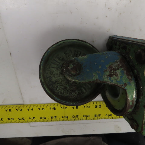 Fairbanks 4" Heavy Duty Threaded Stud Ball Bearing Casters 11-1/2"L W/Stud Lot/4