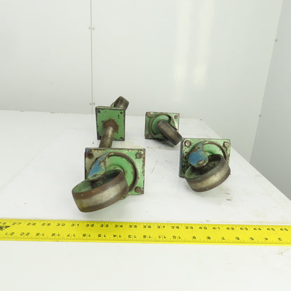 Fairbanks 4" Heavy Duty Threaded Stud Ball Bearing Casters 11-1/2"L W/Stud Lot/4