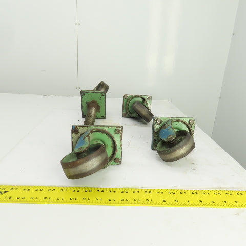 Fairbanks 4" Heavy Duty Threaded Stud Ball Bearing Casters 11-1/2"L W/Stud Lot/4