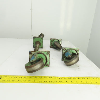 Fairbanks 4" Heavy Duty Threaded Stud Ball Bearing Casters 11-1/2"L W/Stud Lot/4