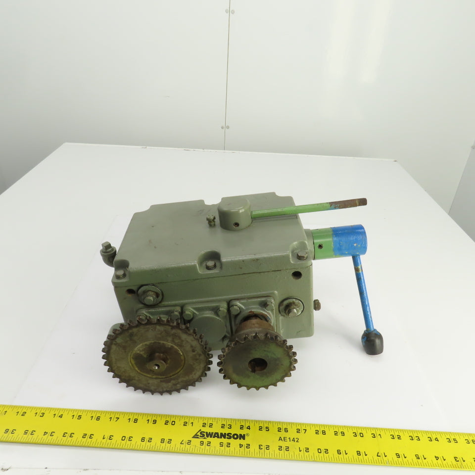 Turner 2M4-160LLF Uni-Drive Multi-Speed Gearbox 100RPM Input 4:1,1:1,1:4 Ratios