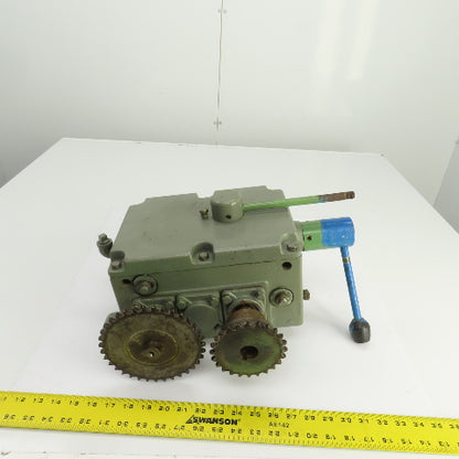 Turner 2M4-160LLF Uni-Drive Multi-Speed Gearbox 100RPM Input 4:1,1:1,1:4 Ratios