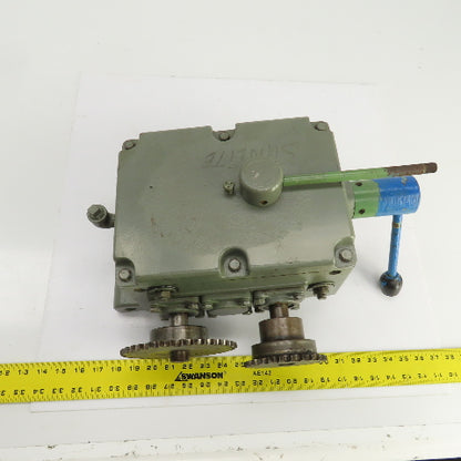 Turner 2M4-160LLF Uni-Drive Multi-Speed Gearbox 100RPM Input 4:1,1:1,1:4 Ratios