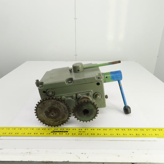Turner 2M4-160LLF Uni-Drive Multi-Speed Gearbox 100RPM Input 4:1,1:1,1:4 Ratios