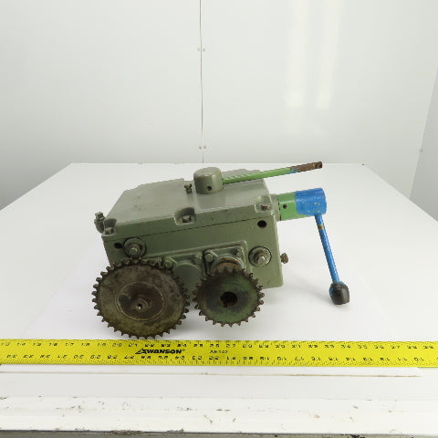 Turner 2M4-160LLF Uni-Drive Multi-Speed Gearbox 100RPM Input 4:1,1:1,1:4 Ratios