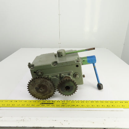 Turner 2M4-160LLF Uni-Drive Multi-Speed Gearbox 100RPM Input 4:1,1:1,1:4 Ratios