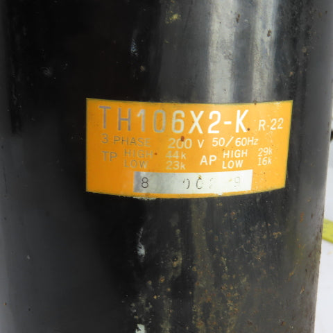 Toshiba TH106X2-K Compressor 200V 3PH 44K High 23K Low W/Heat Exchanger Assembly