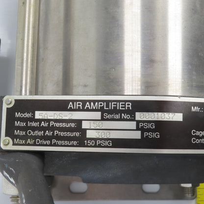 Hydraulics International 5A-DS-2 Air Pressure Amplifier 300 PSIG Out 150PSIG In
