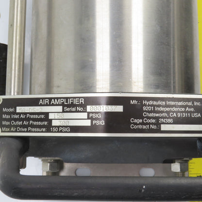 Hydraulics International 5A-DS-2 Air Pressure Amplifier 300 PSIG Out 150PSIG In
