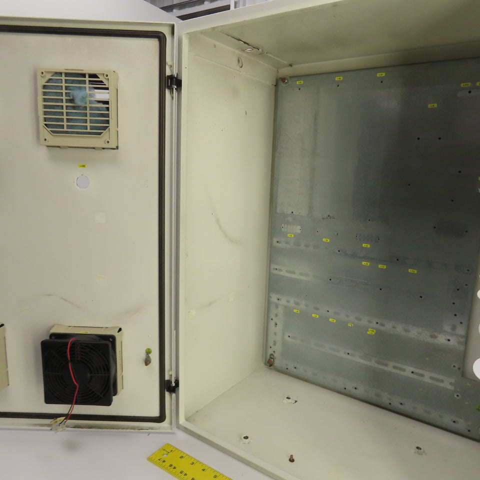 29-1/2" x 21-1/2" x 13" Electrical Enclosure W/Backplate & 2-Fans