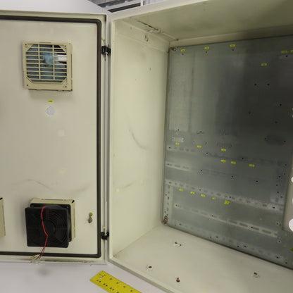 29-1/2" x 21-1/2" x 13" Electrical Enclosure W/Backplate & 2-Fans