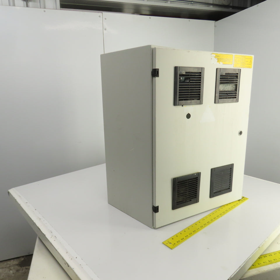29-1/2" x 21-1/2" x 13" Electrical Enclosure W/Backplate & 2-Fans