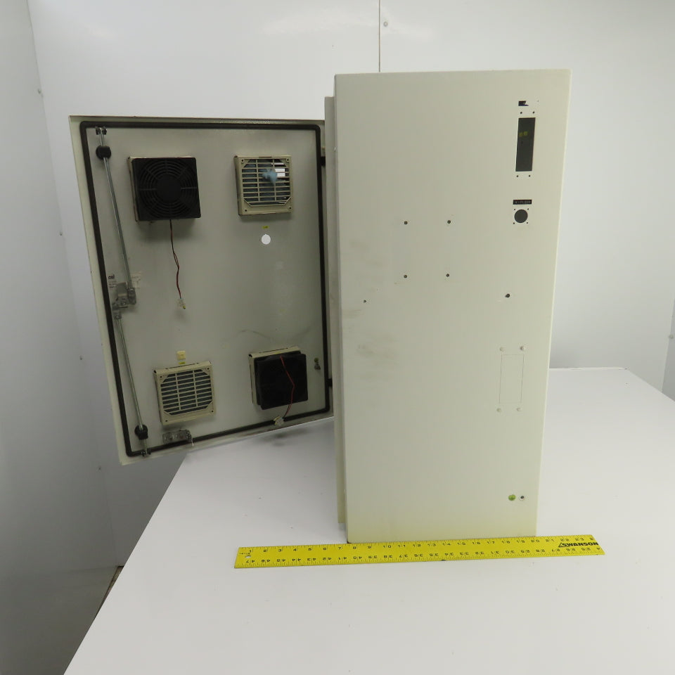 29-1/2" x 21-1/2" x 13" Electrical Enclosure W/Backplate & 2-Fans