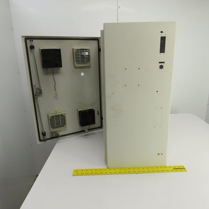 29-1/2" x 21-1/2" x 13" Electrical Enclosure W/Backplate & 2-Fans