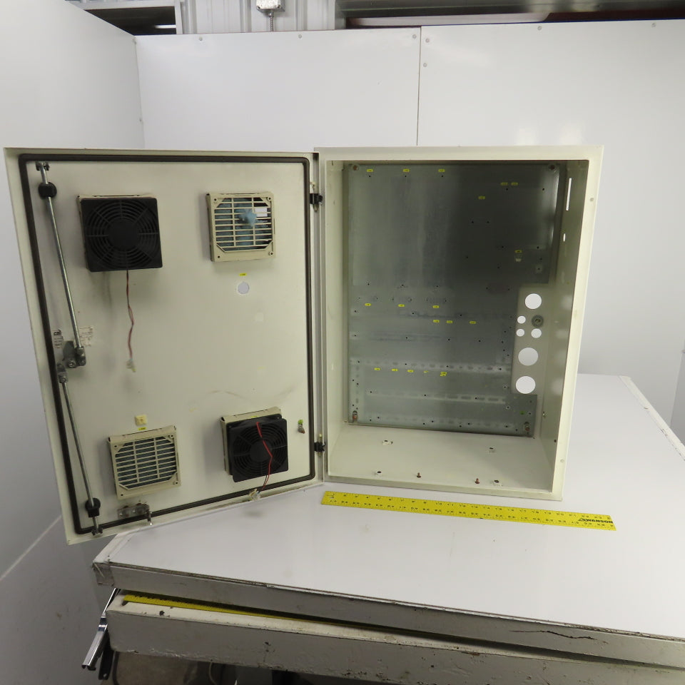 29-1/2" x 21-1/2" x 13" Electrical Enclosure W/Backplate & 2-Fans