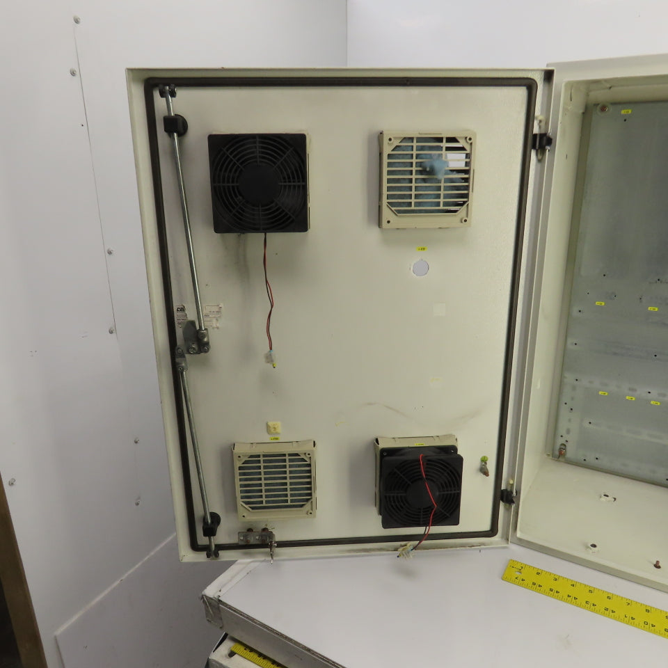 29-1/2" x 21-1/2" x 13" Electrical Enclosure W/Backplate & 2-Fans