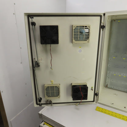 29-1/2" x 21-1/2" x 13" Electrical Enclosure W/Backplate & 2-Fans