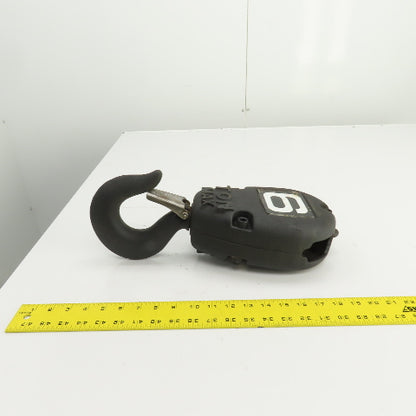 CM 6 Ton 12,000 LB Double Reeved Lower Hoist Hook Block Assembly W/Latch