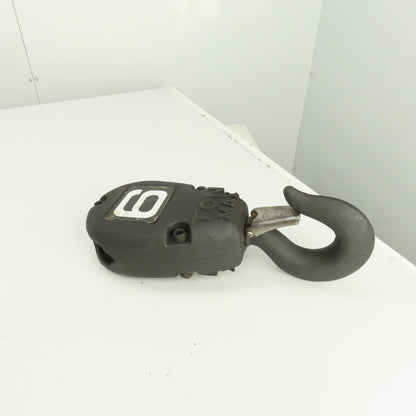 CM 6 Ton 12,000 LB Double Reeved Lower Hoist Hook Block Assembly W/Latch